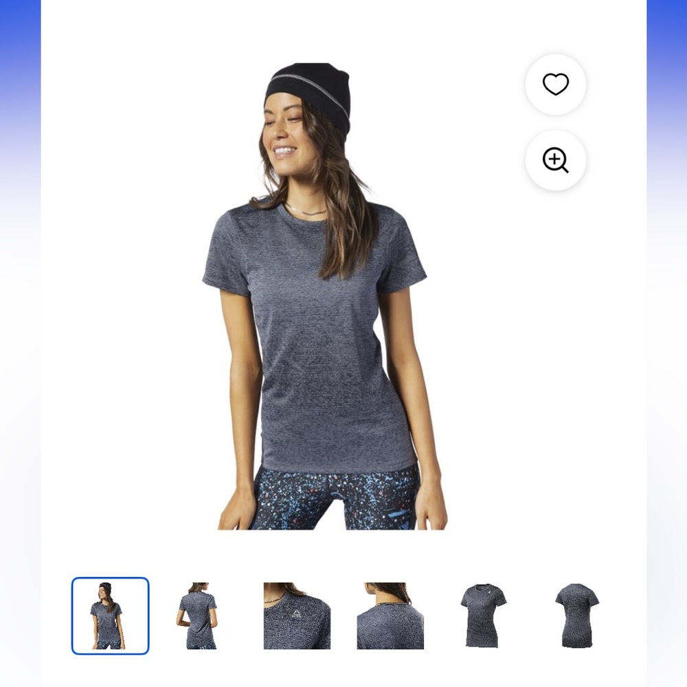 Reebok Black Heather Athletic T-Shirt
